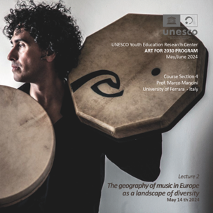 Geography of music in Europe as a landscape of diversity